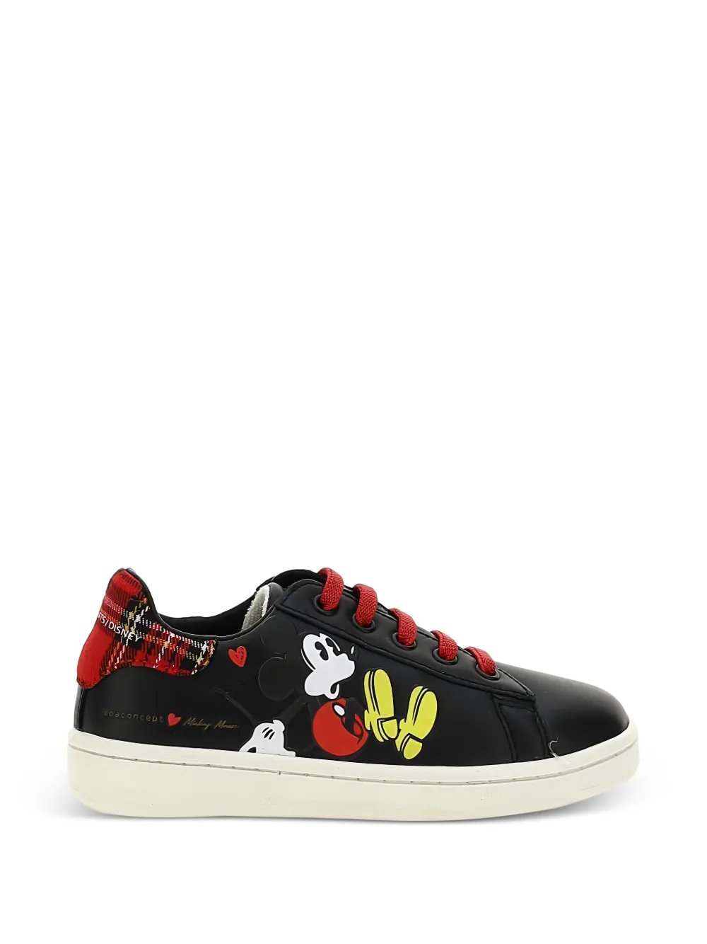 Master Of Arts Kids Mickey Mouse geruite sneakers Zwart