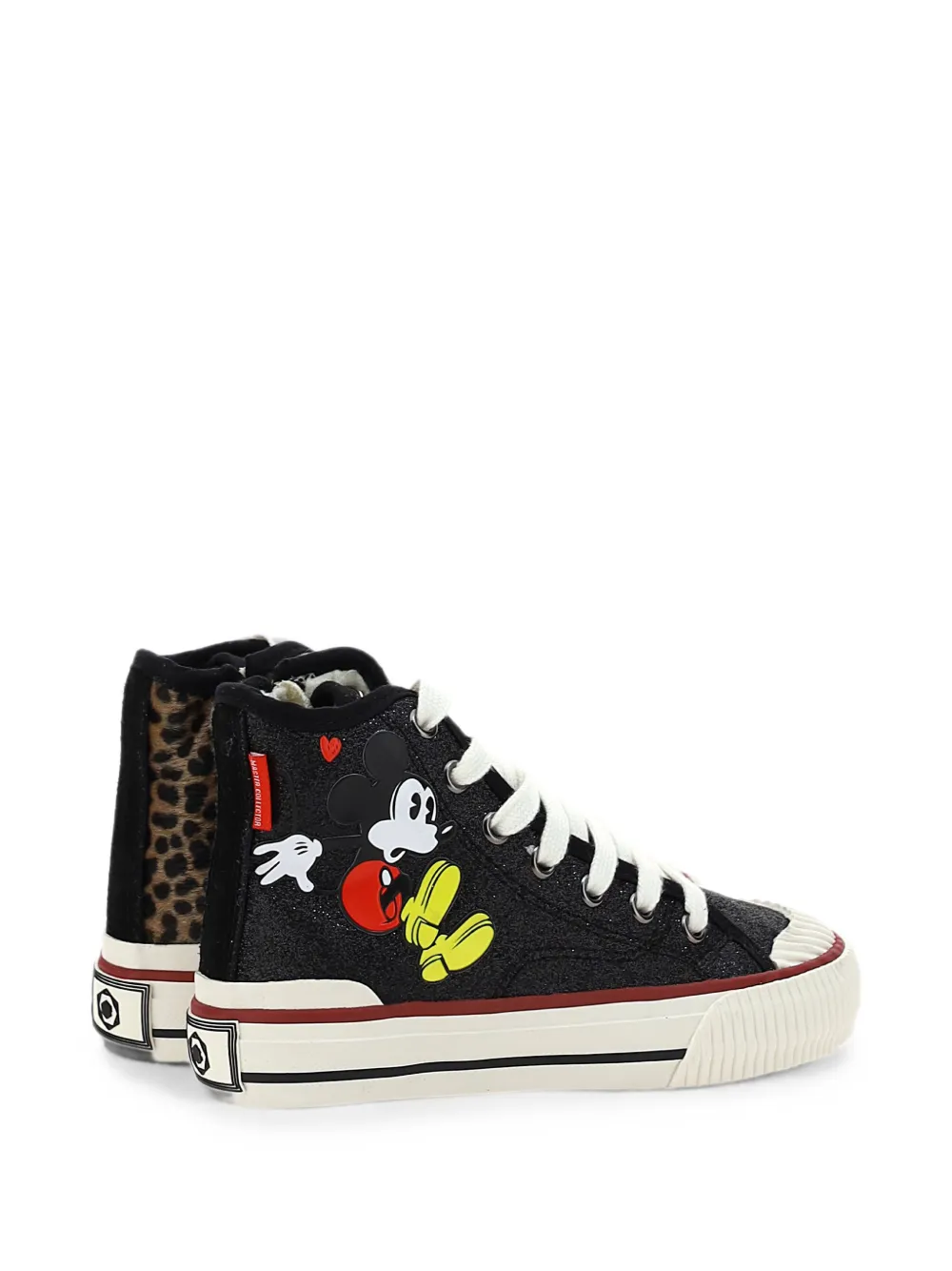 Master Of Arts Kids x Disney Mickey sneakers met luipaardprint Zwart