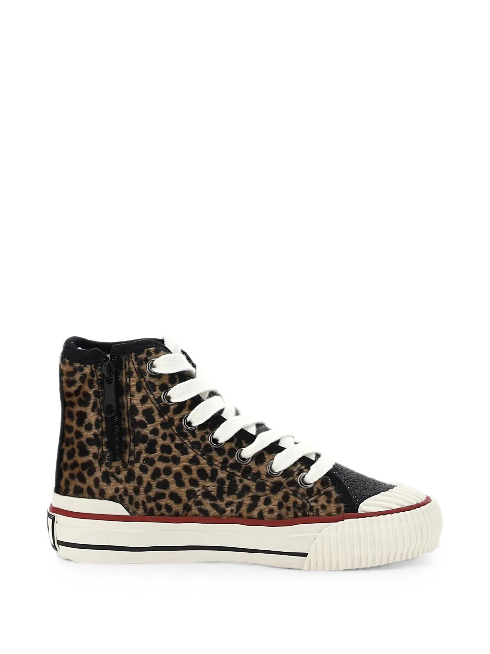 Master Of Arts Kids x Disney Mickey sneakers met luipaardprint Zwart