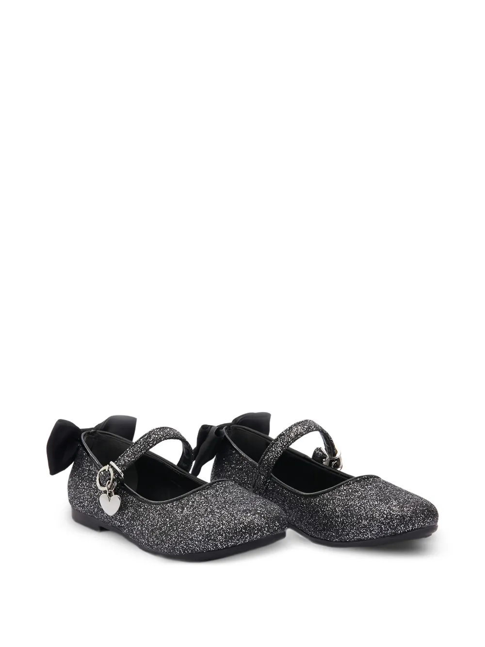 La Perla Kids glitter ballet flats - Black