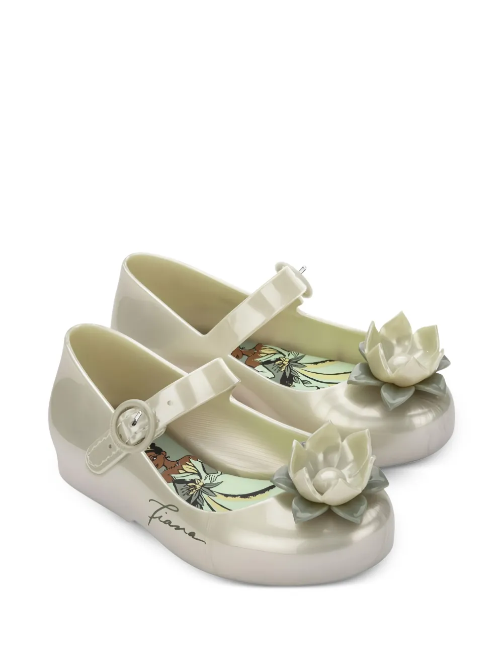 Melissa floral-detail Mary Janes ballerinas - Neutrals