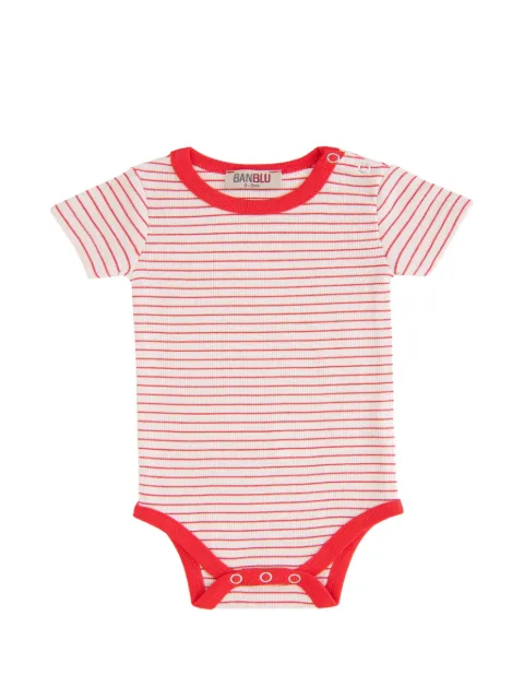 andBlue striped ribbed bodysuit
