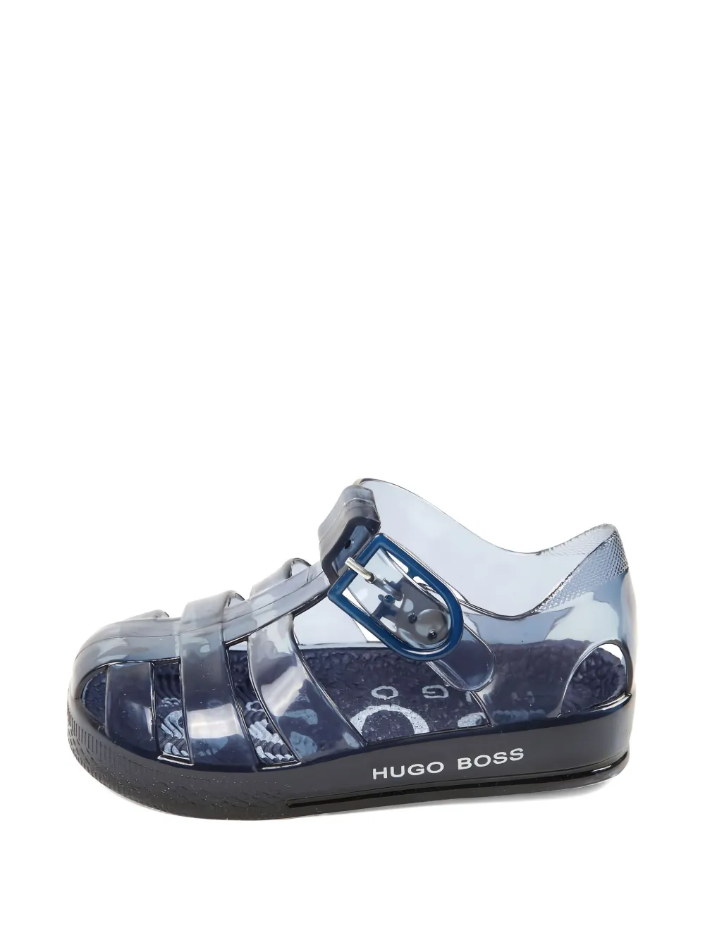 BOSS Kidswear buckle-fastening cage-style sandals - Blue