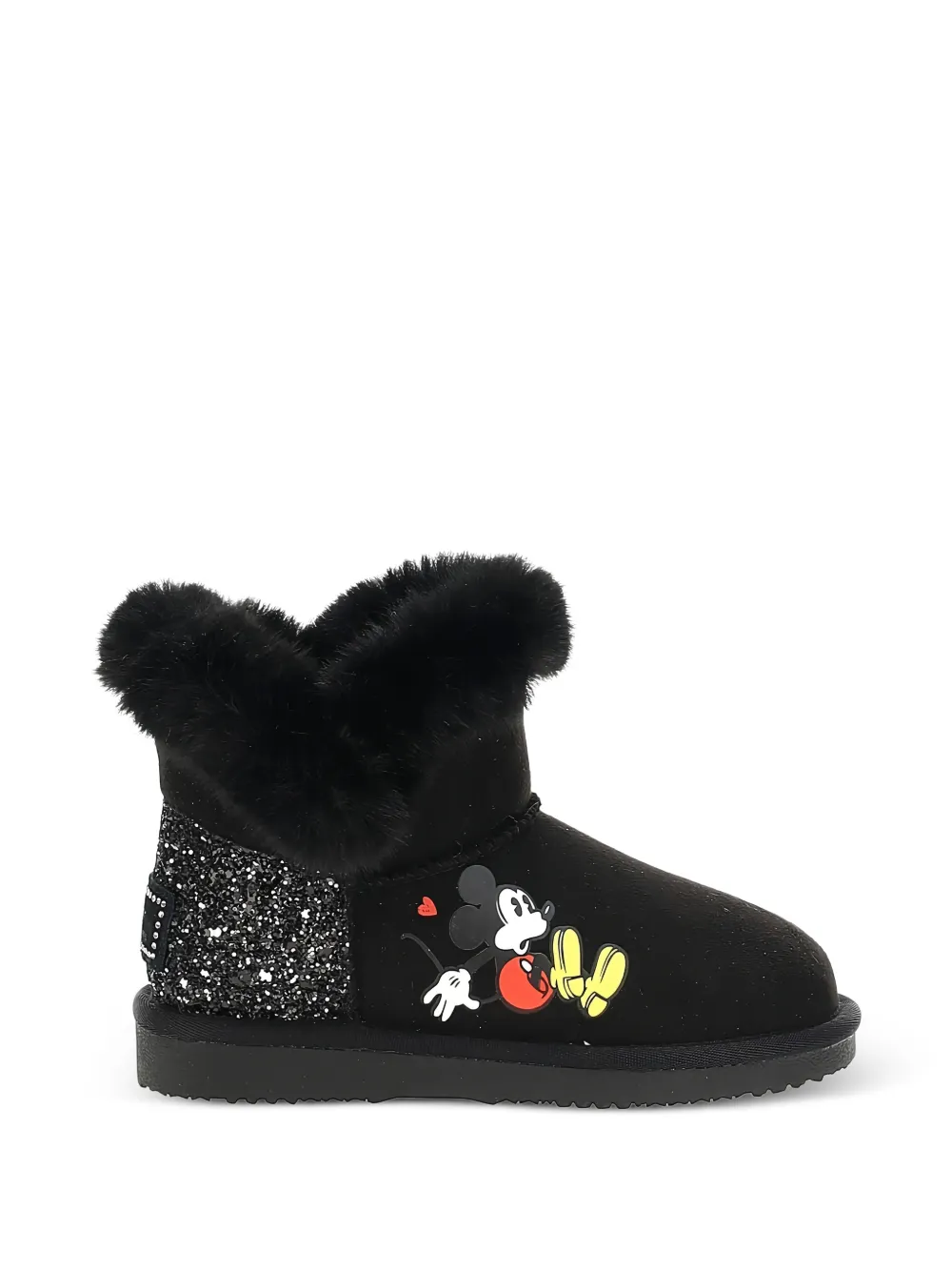 Master Of Arts Kids Disney glitter-embellished boots Zwart
