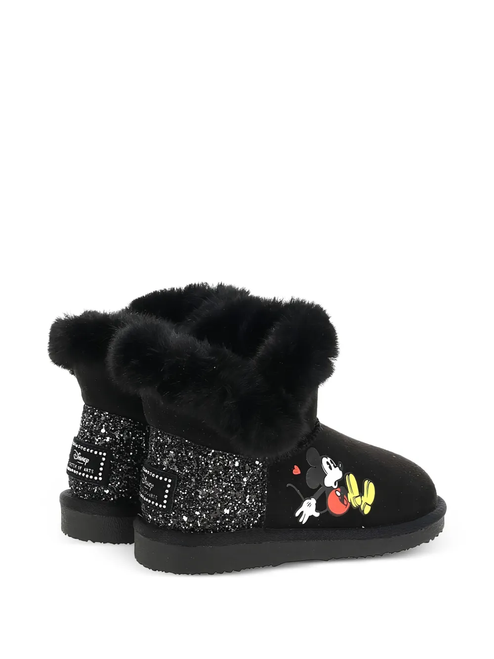 Master Of Arts Kids Disney glitter-embellished boots Zwart