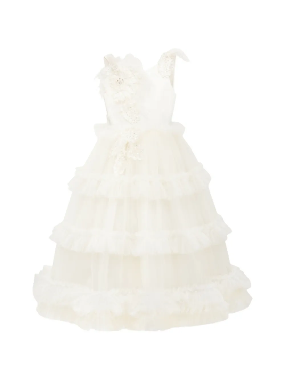 Tulleen Jasmine sequin-embellished tiered tulle dress - Toni neutri
