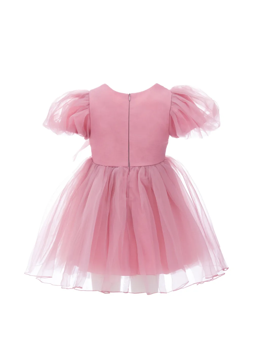 Tulleen Organza jurk verfraaid met strik Roze