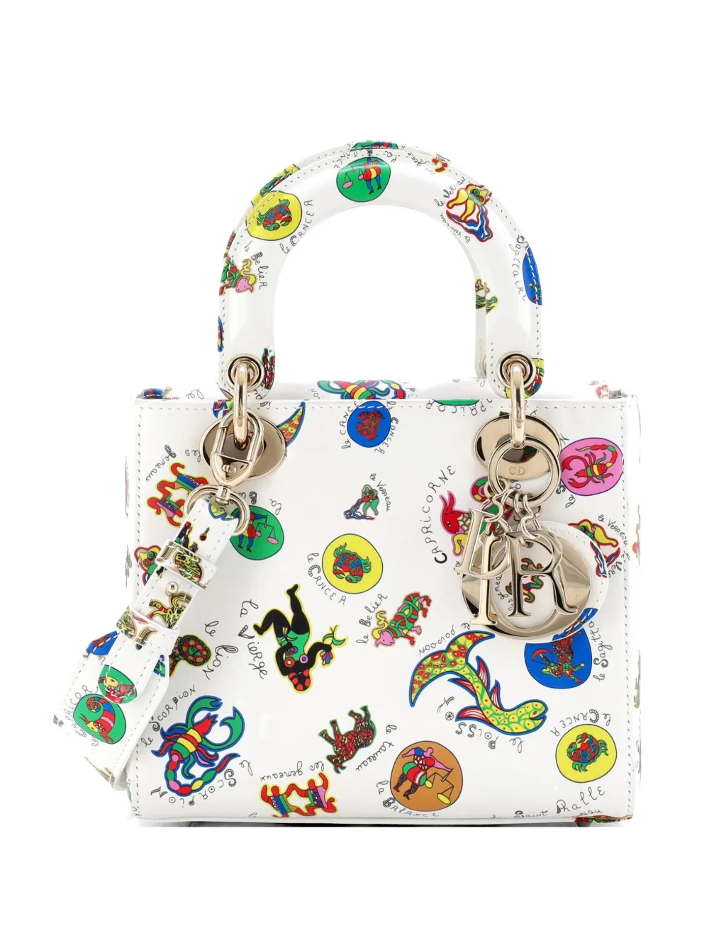 Christian Dior Pre-Owned My ABCDior Lady Dior Bag Printed Leather Small satchel - Multicolore
