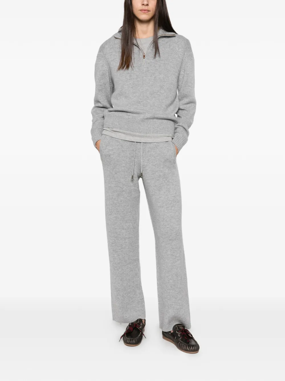 Maje Broek met trekkoord Grijs