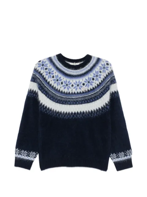 Maje suéter de tejido fair isle