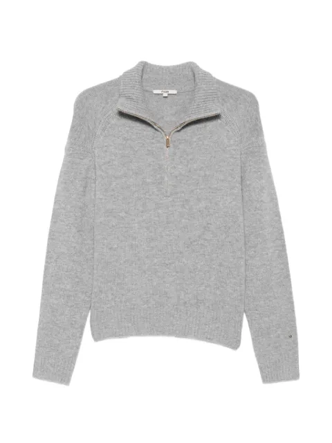 Maje quarter-zip knitted sweater