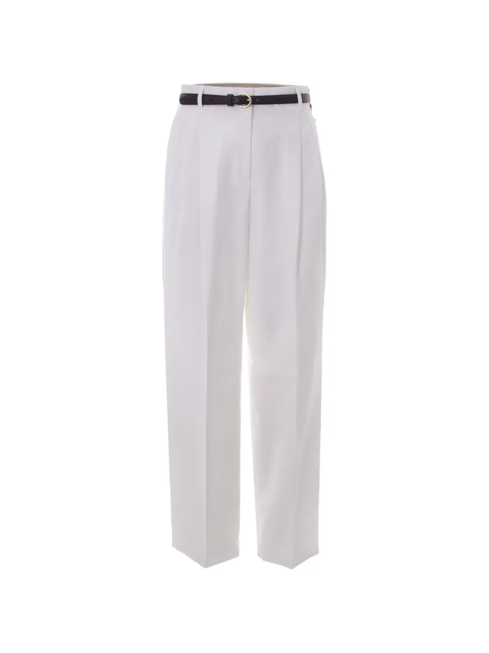 Max Mara Divo belted pleated trousers - Bianco