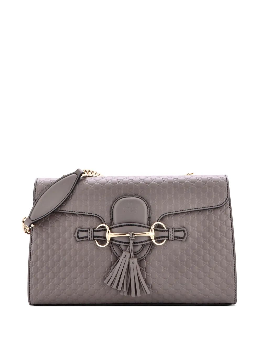 Gucci Pre-Owned Emily Chain Flap Bag Microguccissima Leather Medium shoulder bag - Grigio