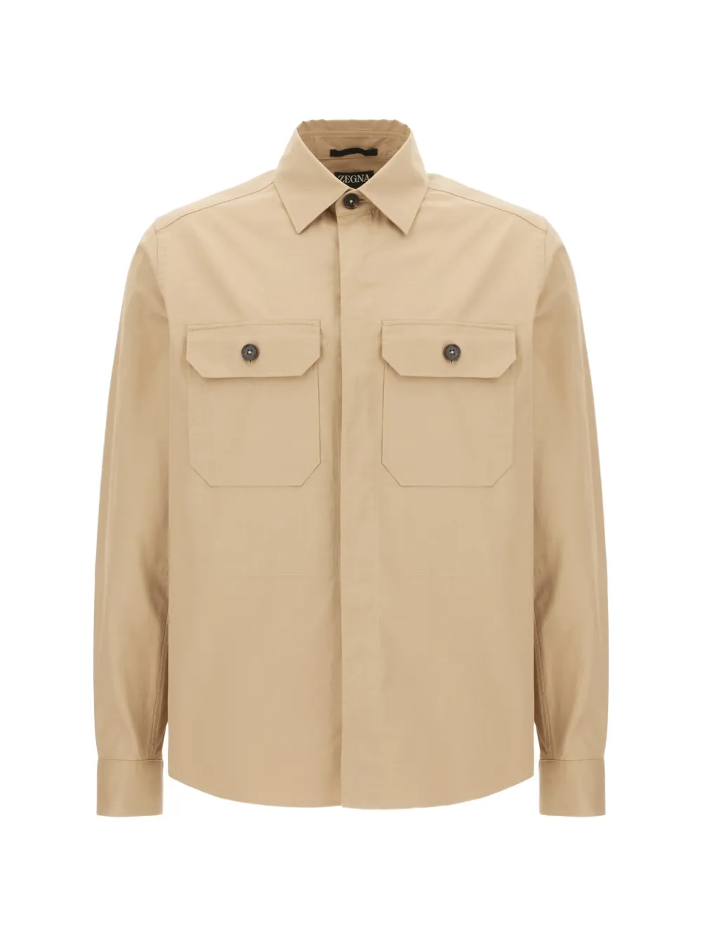 Zegna flap-pocket shirt jacket - Toni neutri
