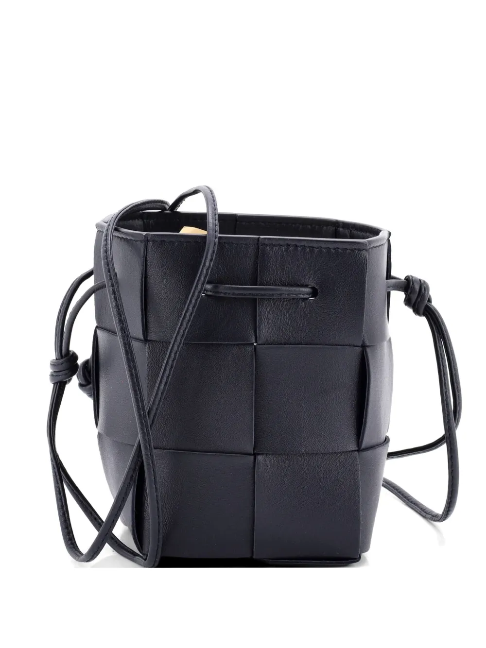 Bottega Veneta Pre-Owned Borsa a secchiello Cassette mini in pelle con design Maxi Intrecciato - Blu