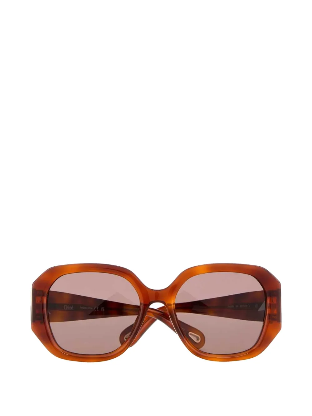 Chloé geometric-frame sunglasses - Braun