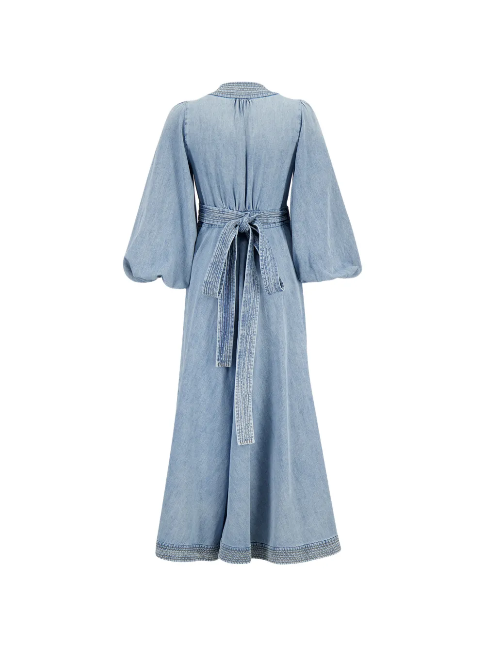 ZIMMERMANN Indra gewikkelde midi-jurk Blauw