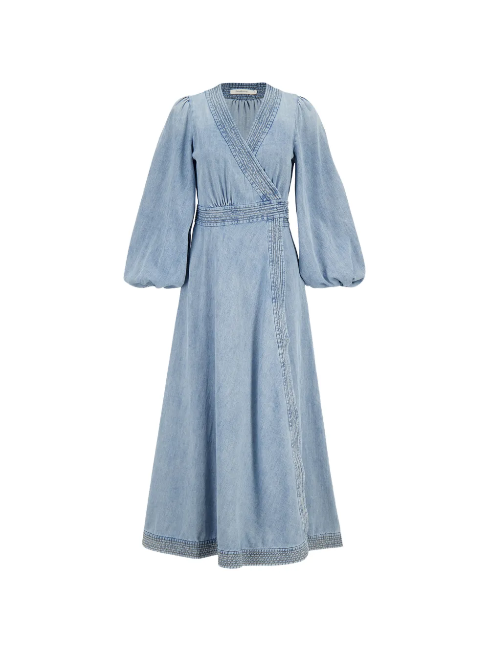 ZIMMERMANN Indra wrap midi dress - Blu