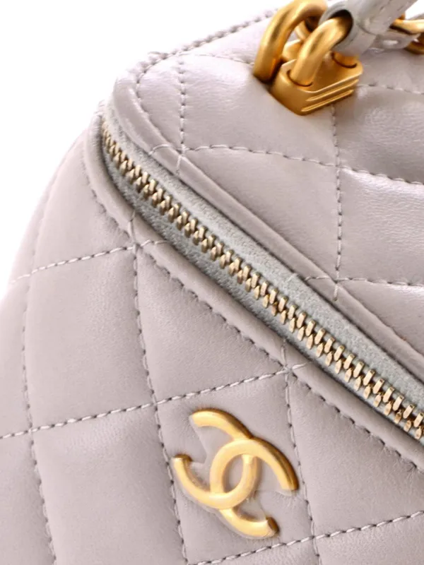 CHANEL Pre-Owned Classic Top Handle Vanity Case With Chain Quilted