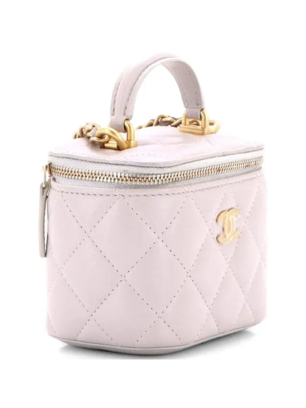 CHANEL Pre-Owned Classic Top Handle Vanity Case With Chain Quilted