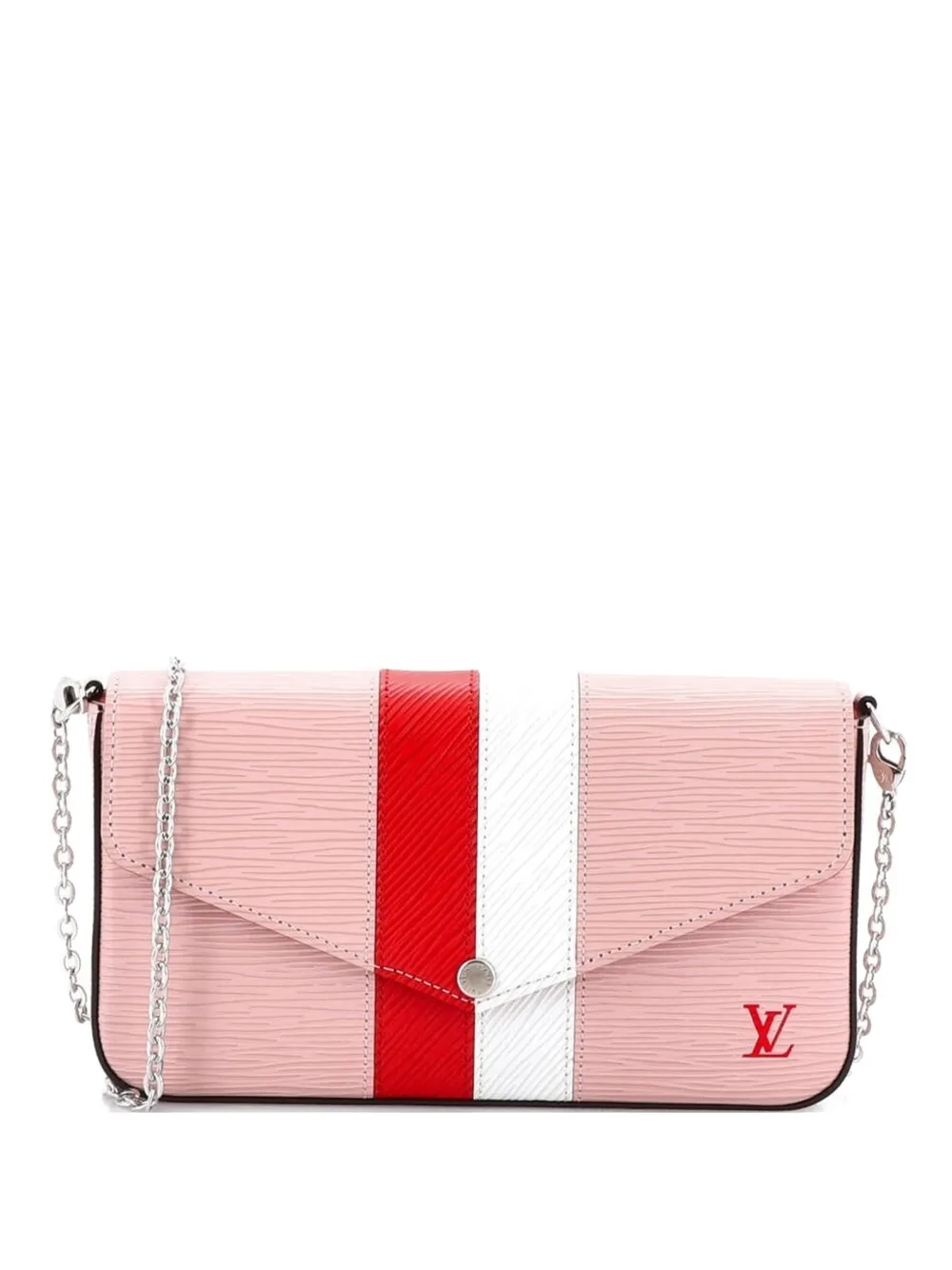 Louis Vuitton Pre-Owned Felicie Pochette Limited Edition Stripes Epi Leather crossbody bag - Rosa