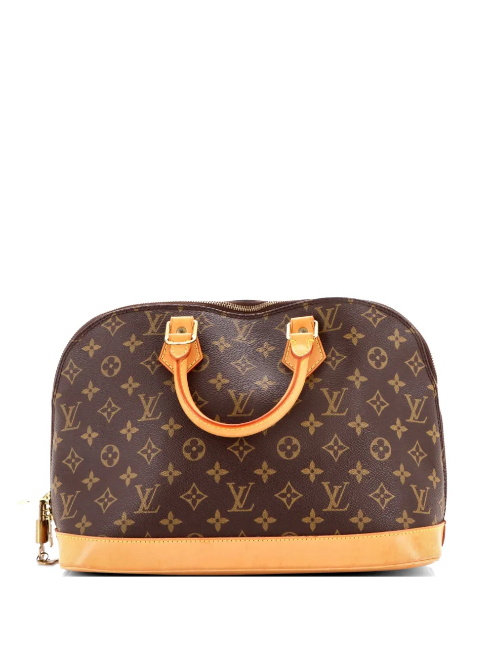 Louis Vuitton Vintage Alma PM Satchel-Tasche aus Canvas mit Monogramm PM in Braun Monogram-Leder