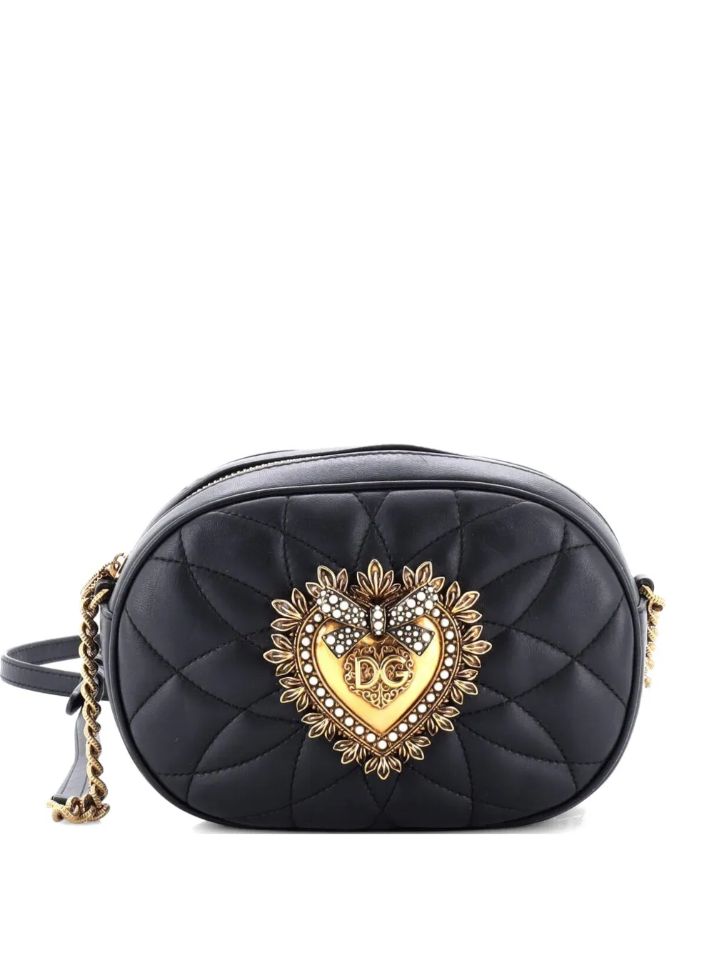 Dolce & Gabbana Pre-Owned Devotion Camera Bag Quilted Leather Small crossbody bag - Nero