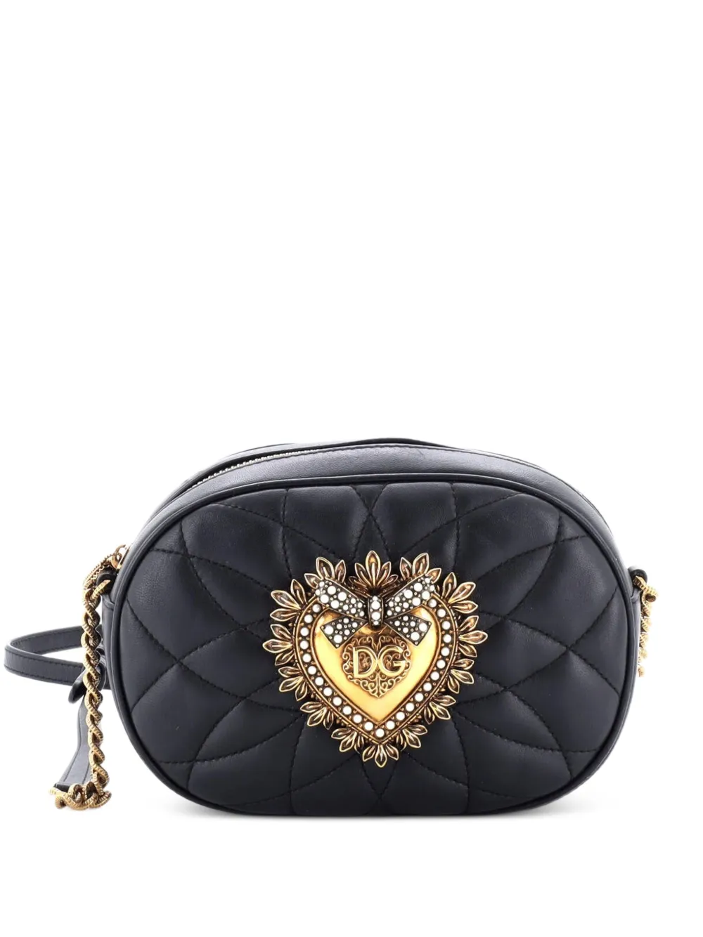 Dolce & Gabbana Pre-Owned Devotion Camera Bag Quilted Leather Small crossbody bag - Nero