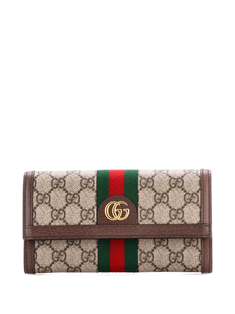 Gucci Pre-Owned Ophidia Continental Wallet GG Coated Canvas small wallets - Braun