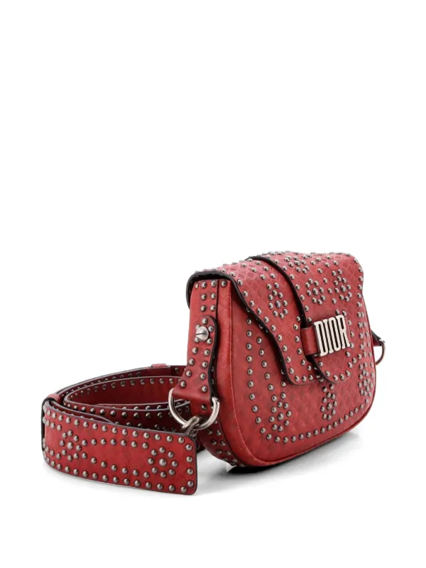 Christian Dior Pre-Owned D-Fence Saddle Bag スタッズ エンボス