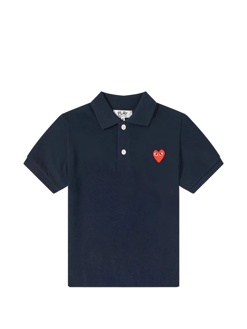 Comme Des Garçons Play Kids Polo con applicazione - Blu