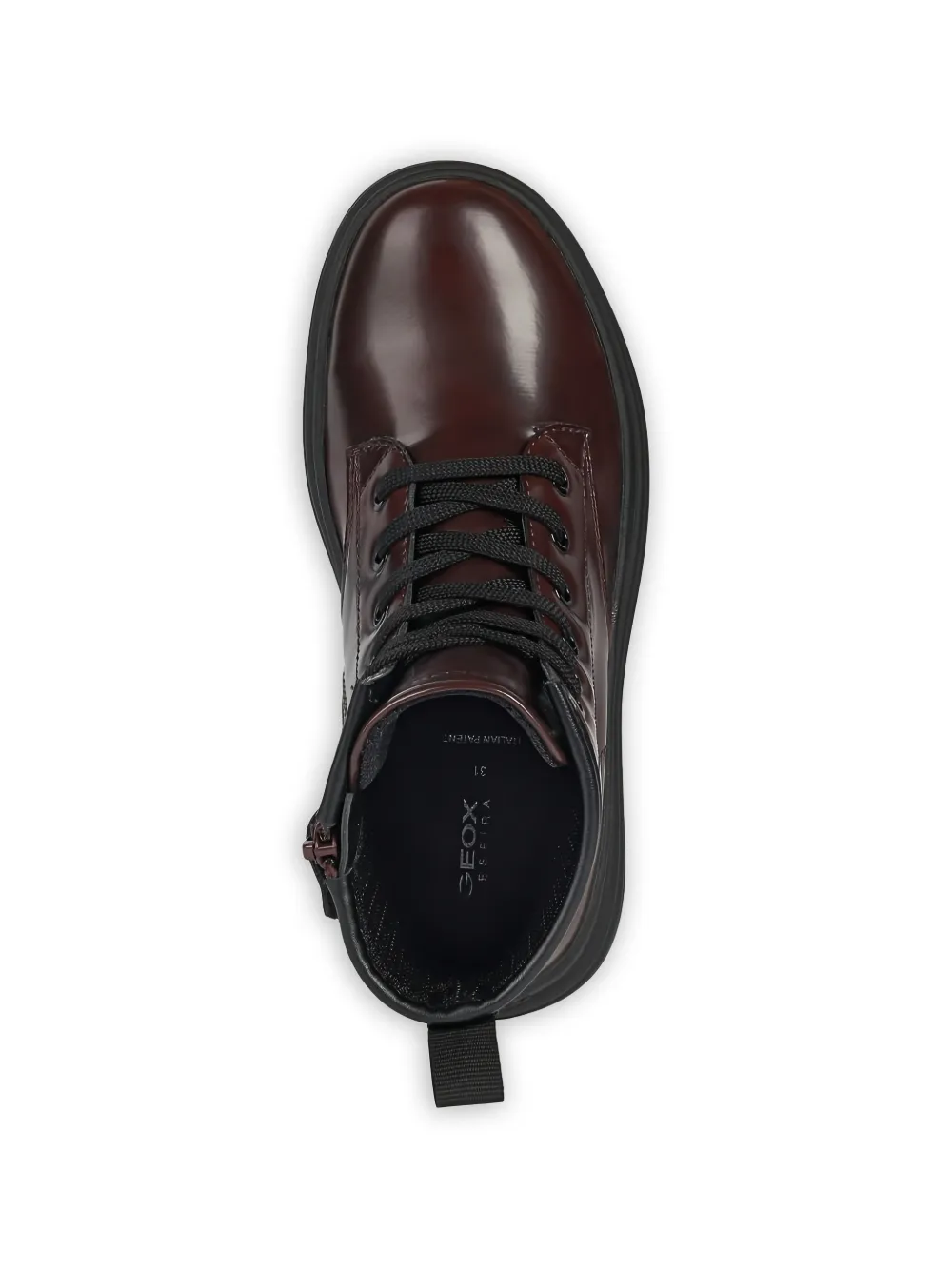 Geox Kids Phaolae lace-up leather boots Rood