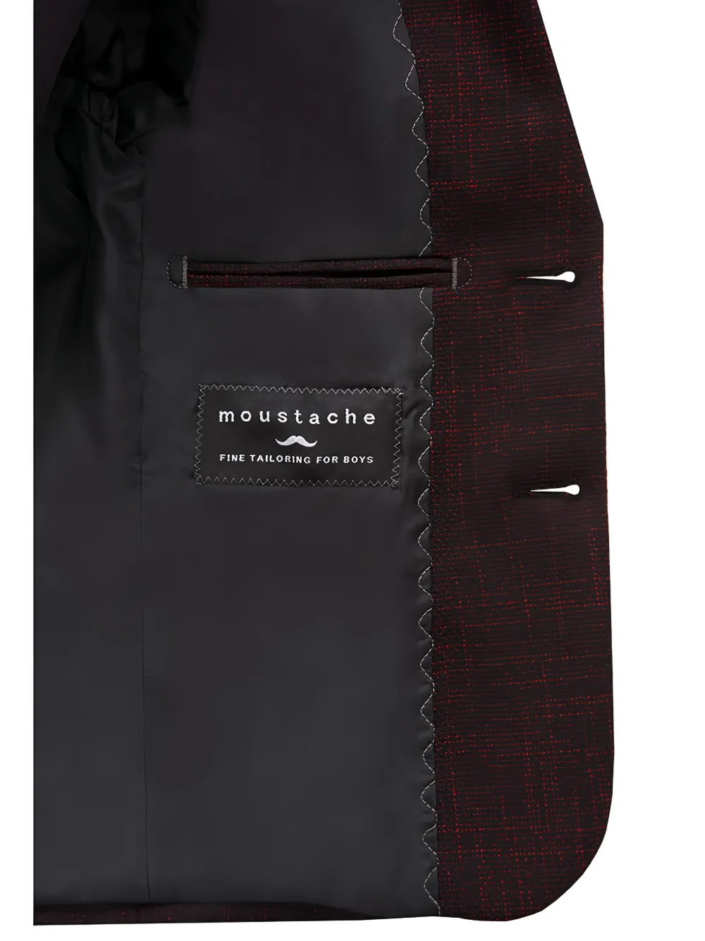Moustache Blazer met puntige revers Rood