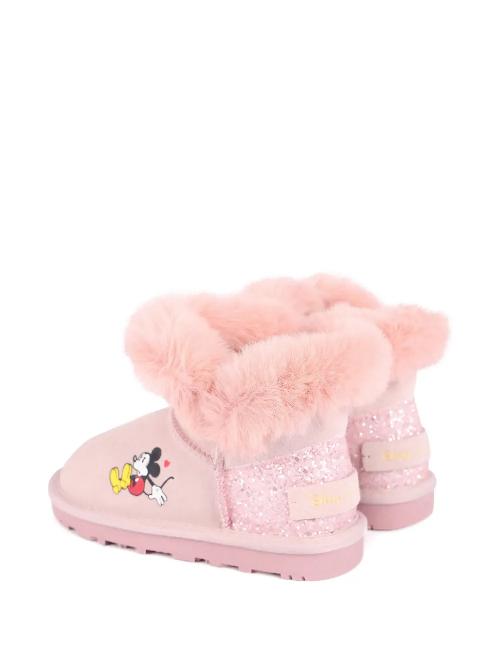 Master Of Arts Kids faux-fur glitter-detail boots Roze