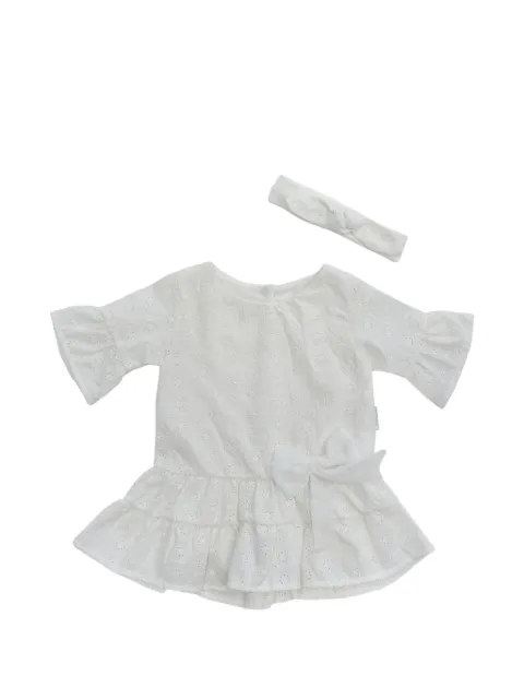 Andywawa vestido con bordado inglés y volantes