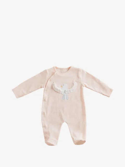 Andywawa grenouillère à volants et à appliqué