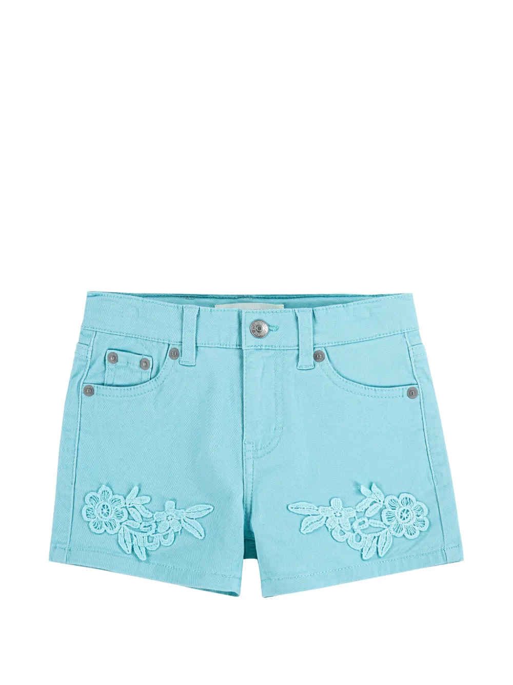 Levi's Kids Girlfriend embroidered shorts - Blue