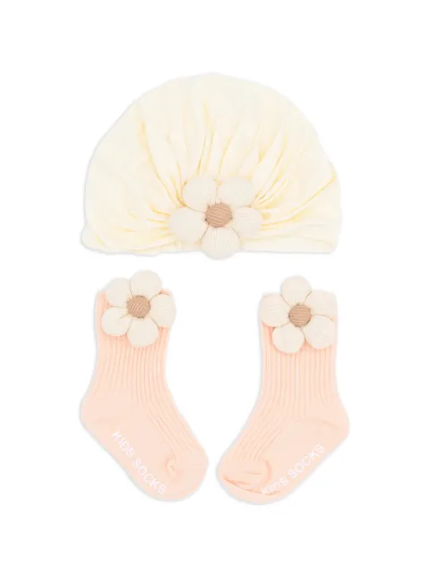Mimi Tutu floral-appliqué turban (set of two)