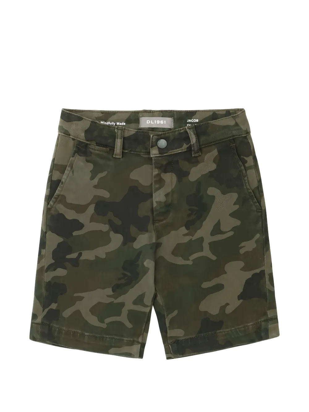 DL1961 KIDS camouflage-print chino shorts - Green