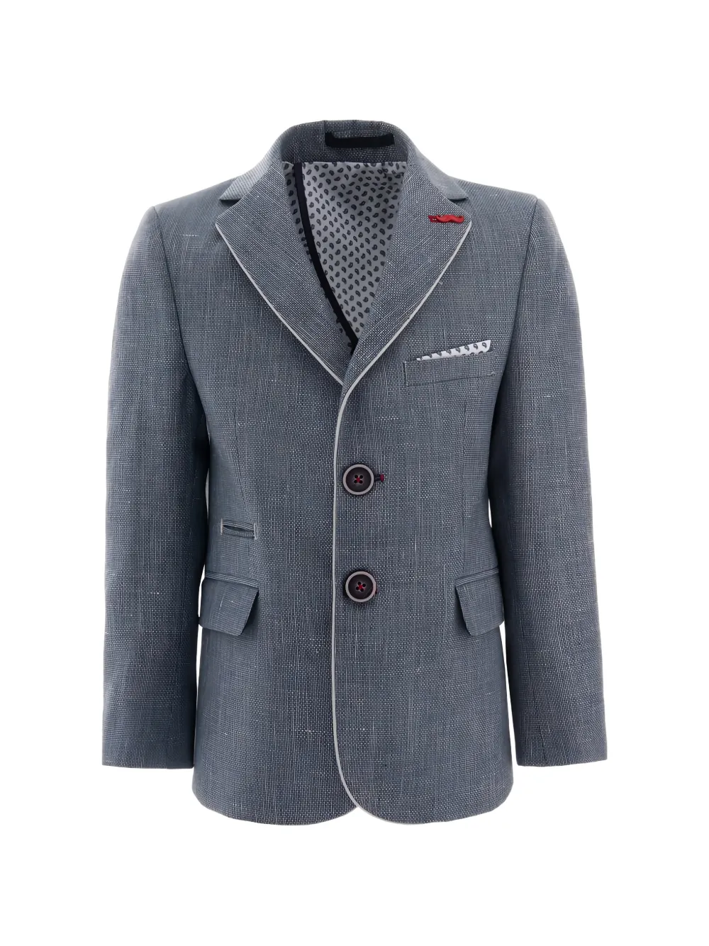 Moustache piped peak-lapel blazer - Blu