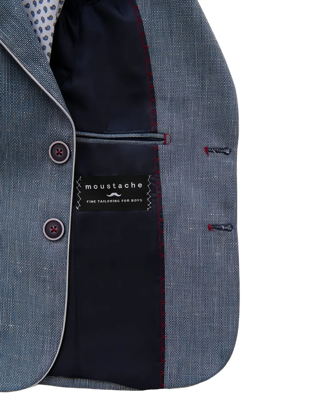 Moustache Blazer met puntige revers Blauw
