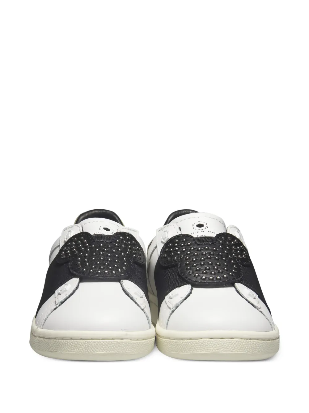 Master Of Arts Kids Sneakers verfraaid met studs en luipaardprint Wit