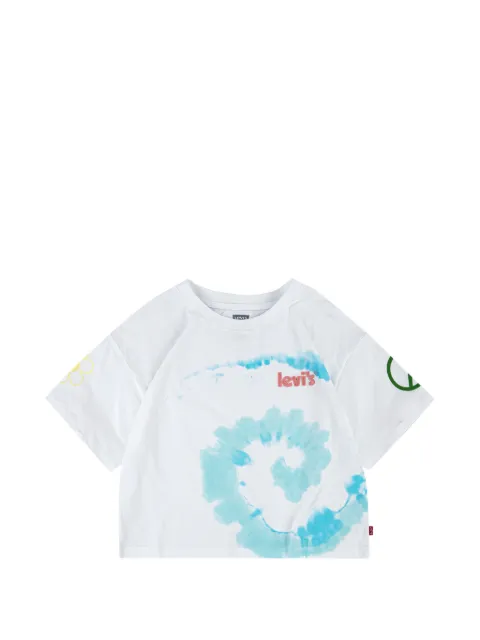 Levi's Kids tie-dye logo-embroidered T-shirt