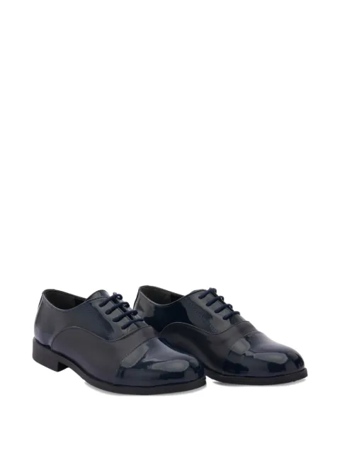 Moustache patent leather oxford shoes