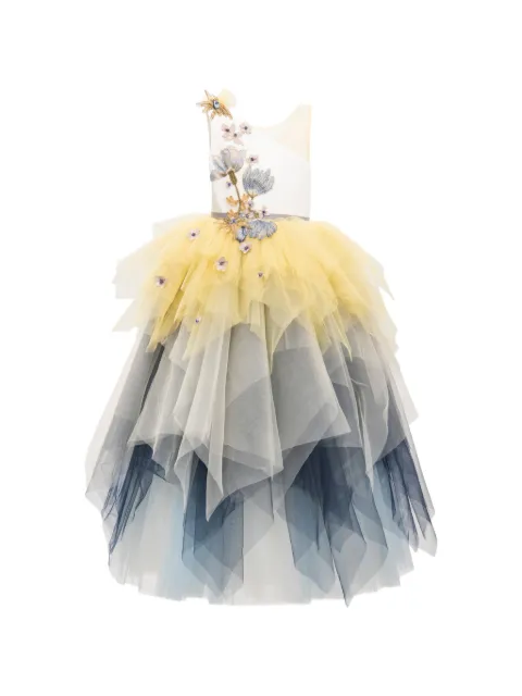 Tulleen Gemini floral-embroidered tulle dress