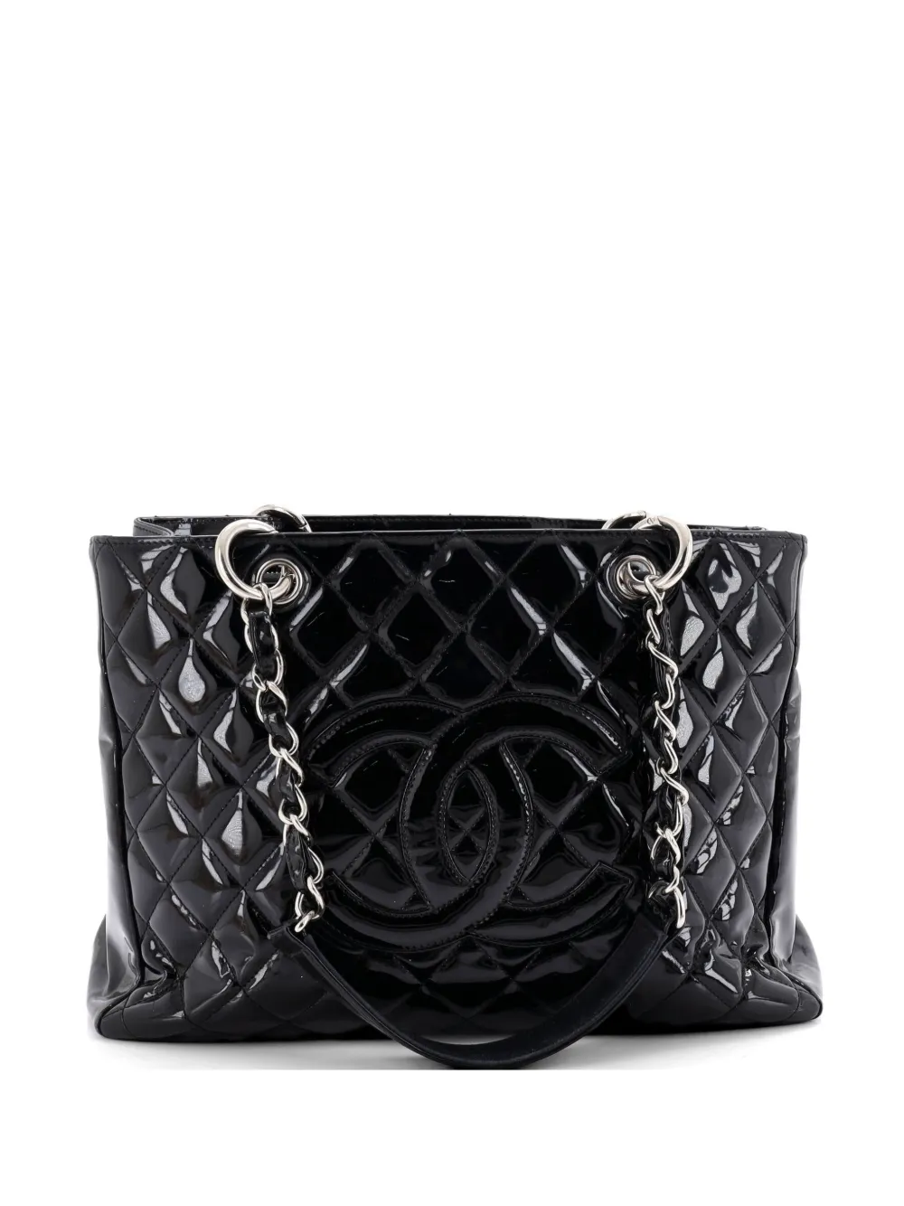 CHANEL Pre-Owned Grand Shopping Quilted Patent tote bag - Schwarz