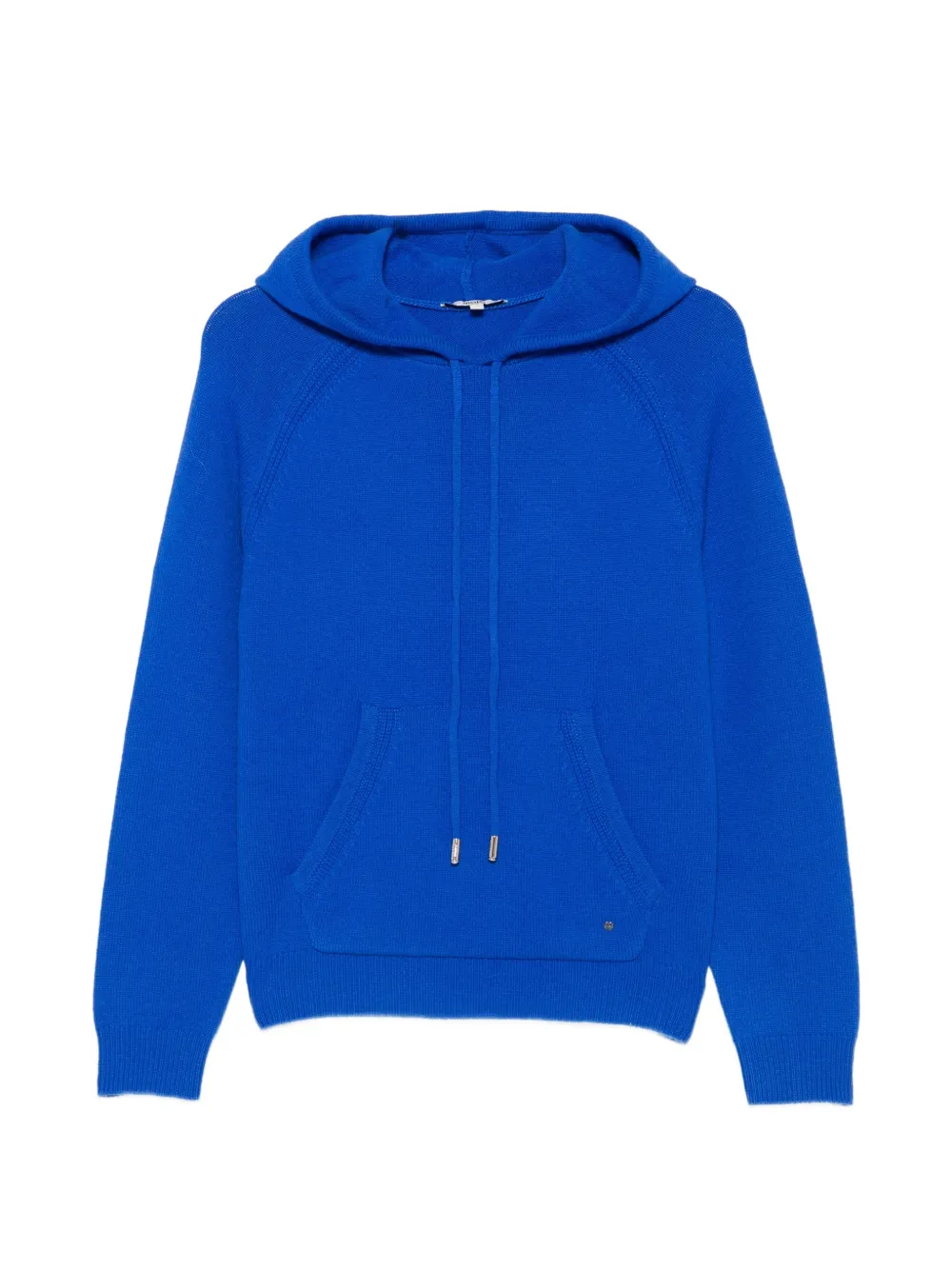 Maje fine-knit drawstring hoodie - Blau