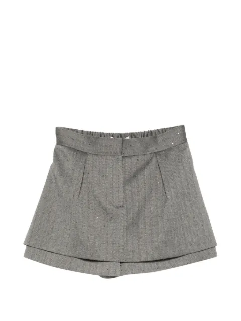 Maje striped pleated shorts