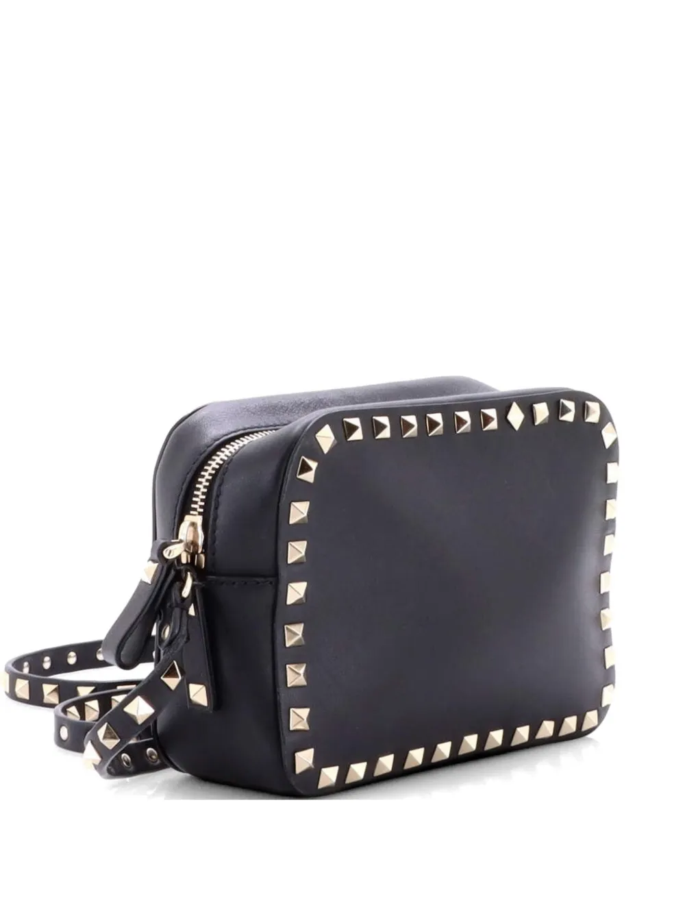 Valentino Garavani Pre-Owned Rockstud Camera Leather crossbody bag - Nero