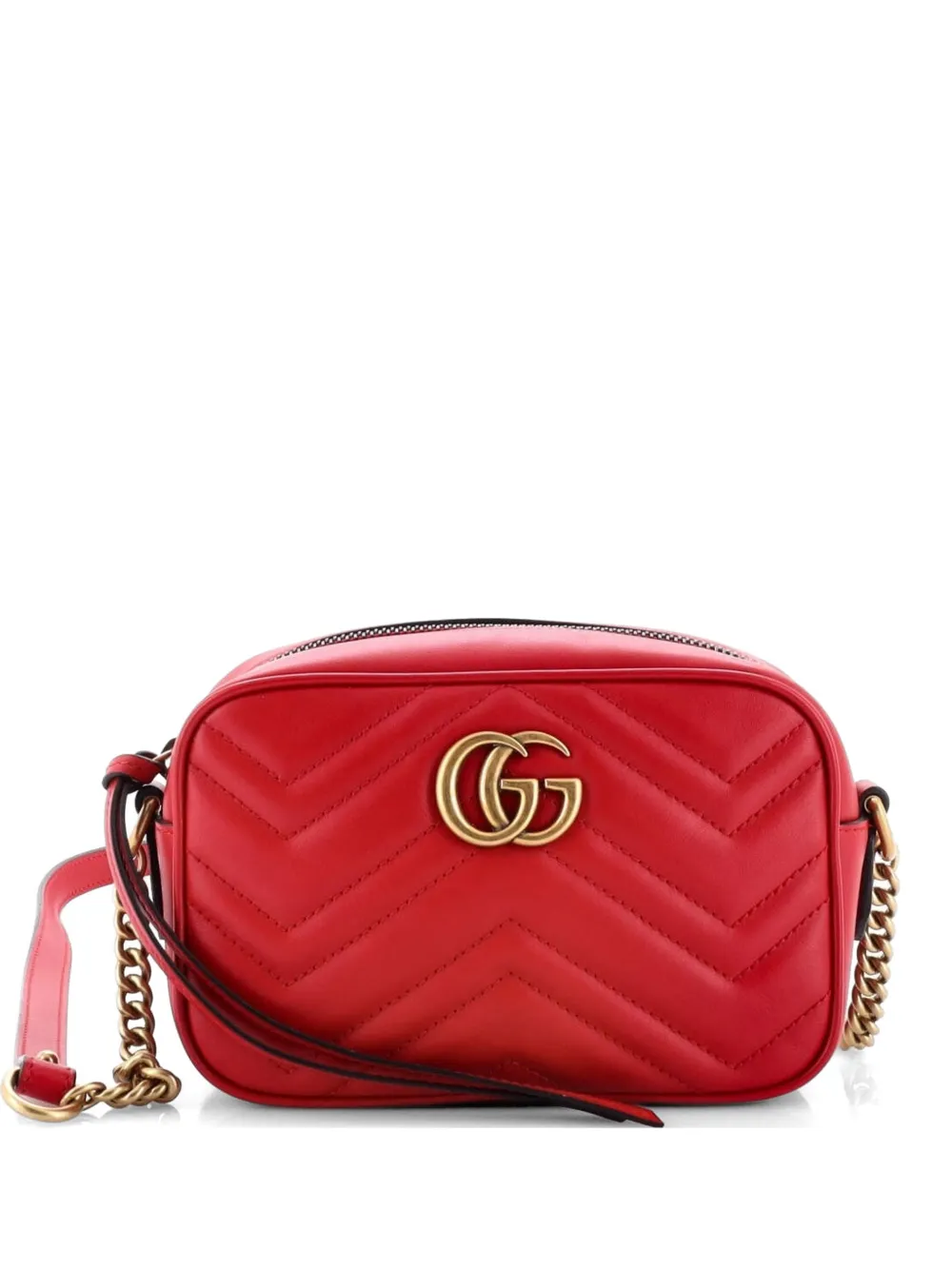Gucci Pre-Owned GG Marmont Shoulder Bag Matelasse Leather Mini crossbody bag - Rosso